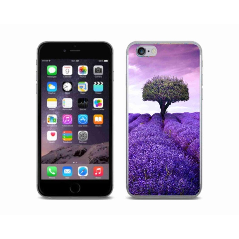Gelový kryt mmCase na mobil iPhone 6/6S - levandulová louka