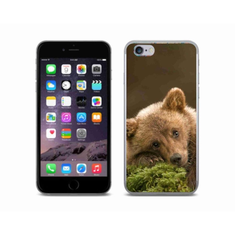 Gelový kryt mmCase na mobil iPhone 6/6S - medvěd