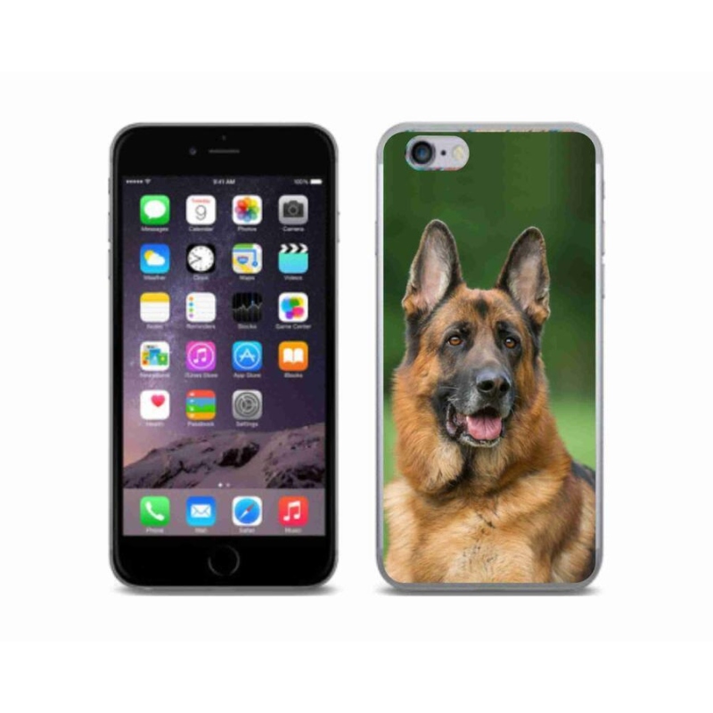 Gelový kryt mmCase na mobil iPhone 6/6S - německý ovčák