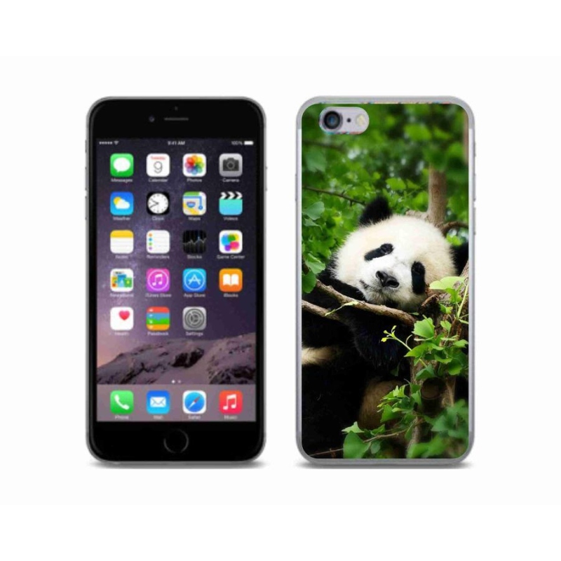 Gelový kryt mmCase na mobil iPhone 6/6S - panda