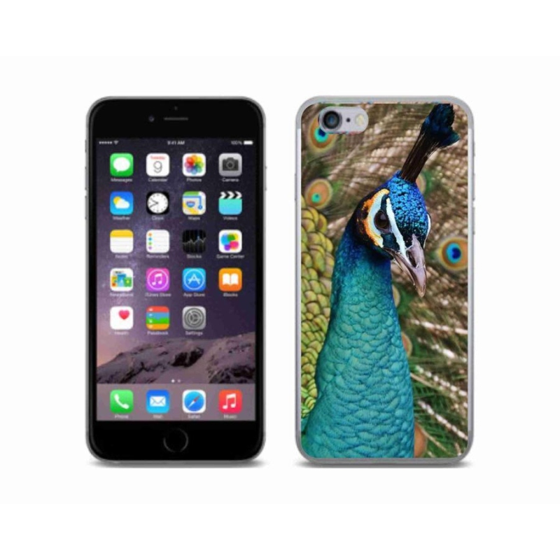 Gelový kryt mmCase na mobil iPhone 6/6S - páv