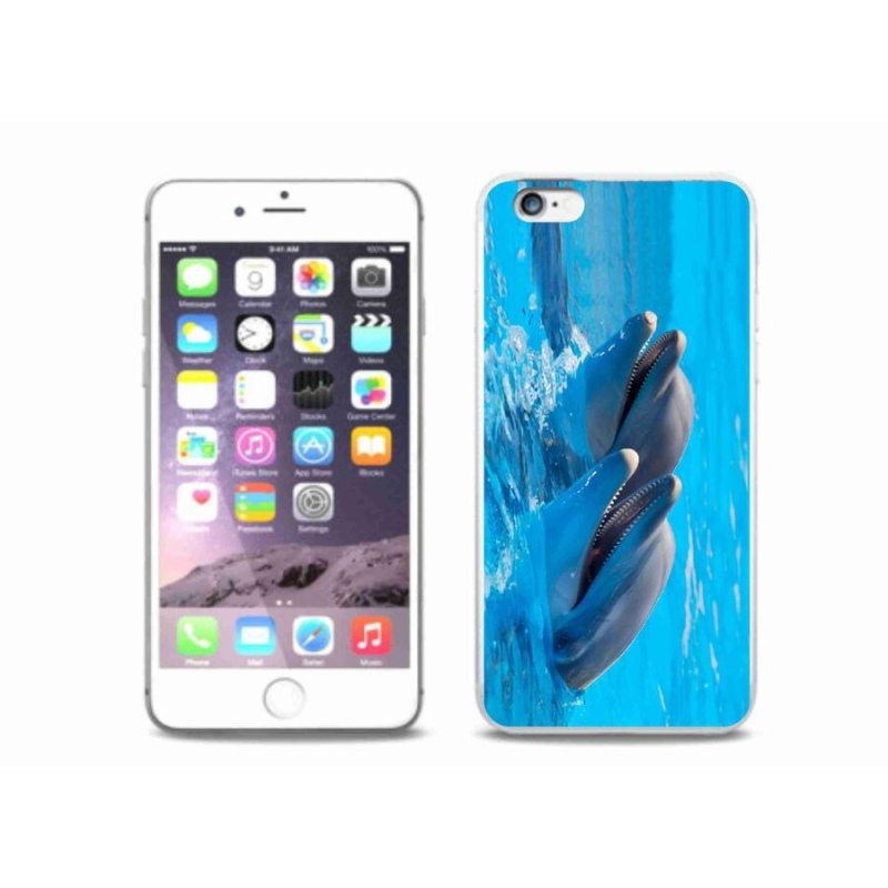 Gelový kryt mmCase na mobil iPhone 6/6S Plus - delfíni