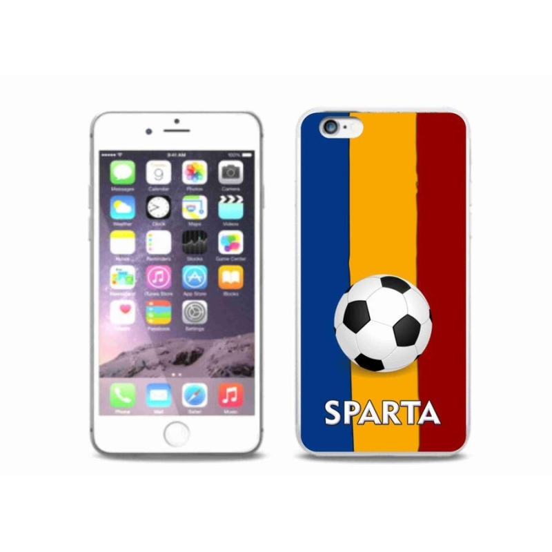 Gelový kryt mmCase na mobil iPhone 6/6S Plus - fotbal 1