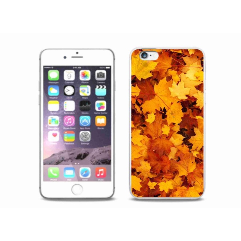 Gelový kryt mmCase na mobil iPhone 6/6S Plus - javorové listy