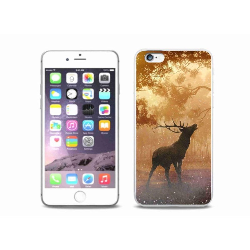 Gelový kryt mmCase na mobil iPhone 6/6S Plus - jelen v říji