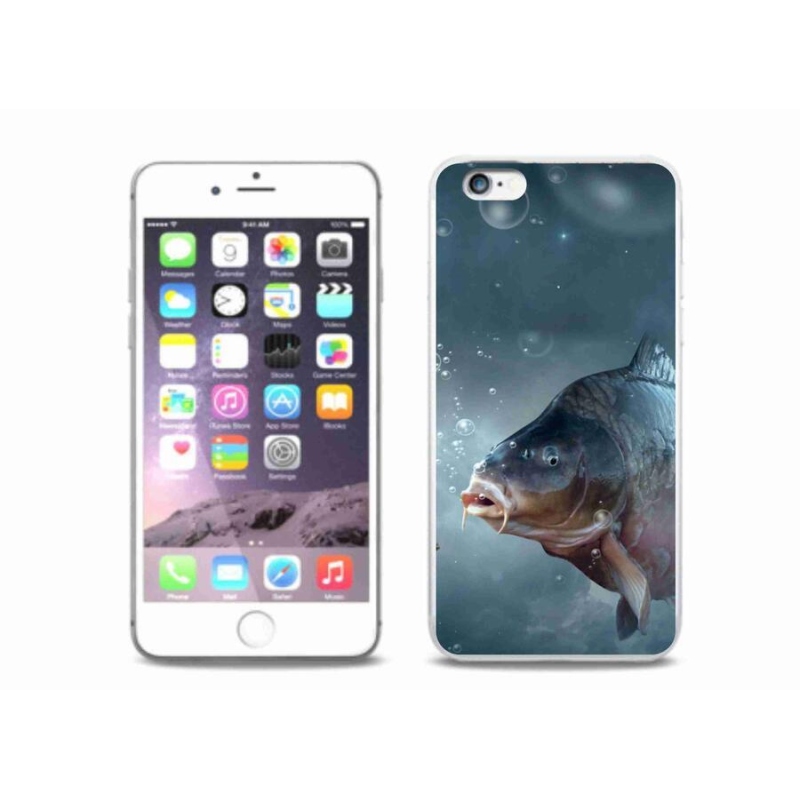 Gelový kryt mmCase na mobil iPhone 6/6S Plus - kapr a bublinky