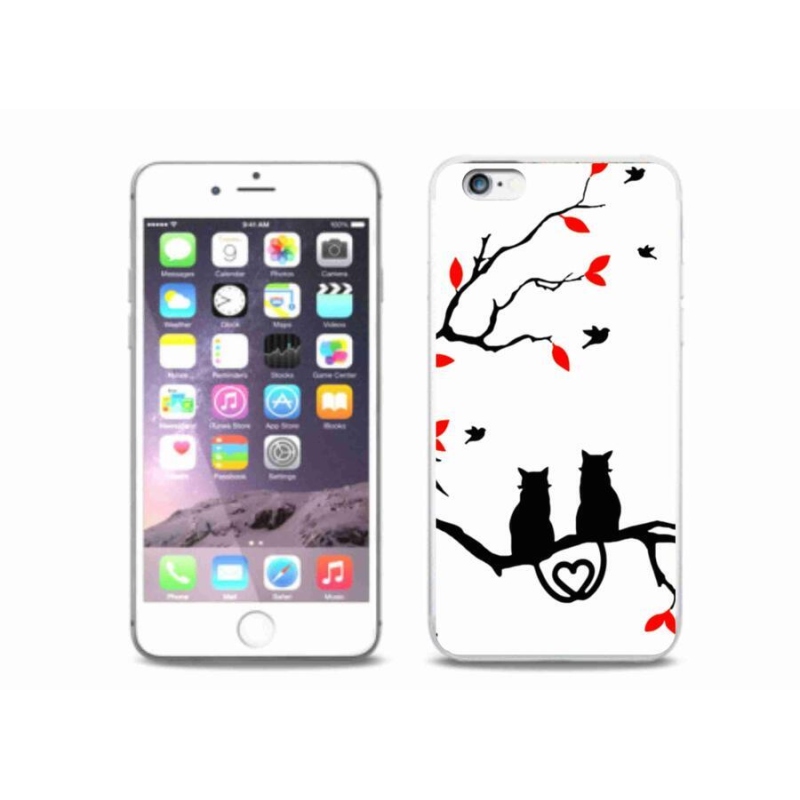 Gelový kryt mmCase na mobil iPhone 6/6S Plus - kočičí láska