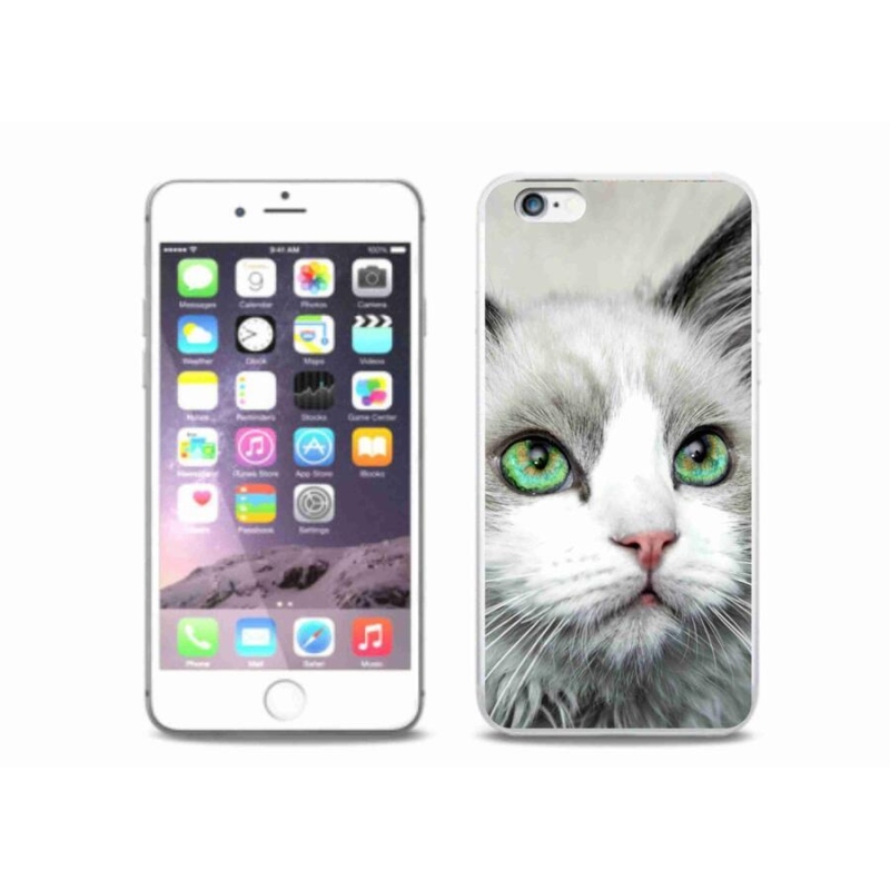 Gelový kryt mmCase na mobil iPhone 6/6S Plus - kočičí pohled