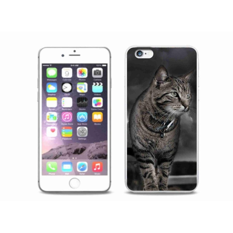Gelový kryt mmCase na mobil iPhone 6/6S Plus - kočka