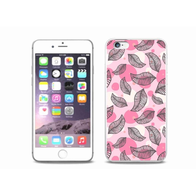 Gelový kryt mmCase na mobil iPhone 6/6S Plus - kreslené padající listy