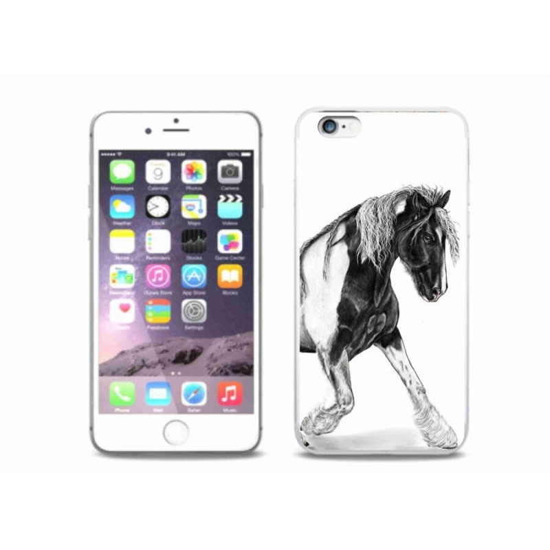 Gelový kryt mmCase na mobil iPhone 6/6S Plus - kůň