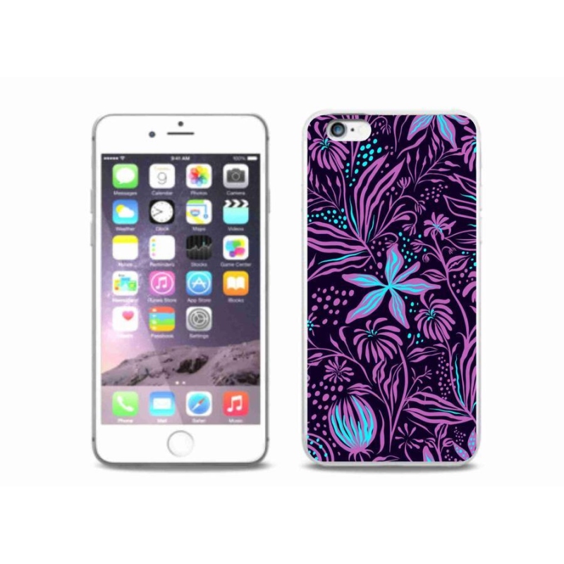 Gelový kryt mmCase na mobil iPhone 6/6S Plus - květiny 2
