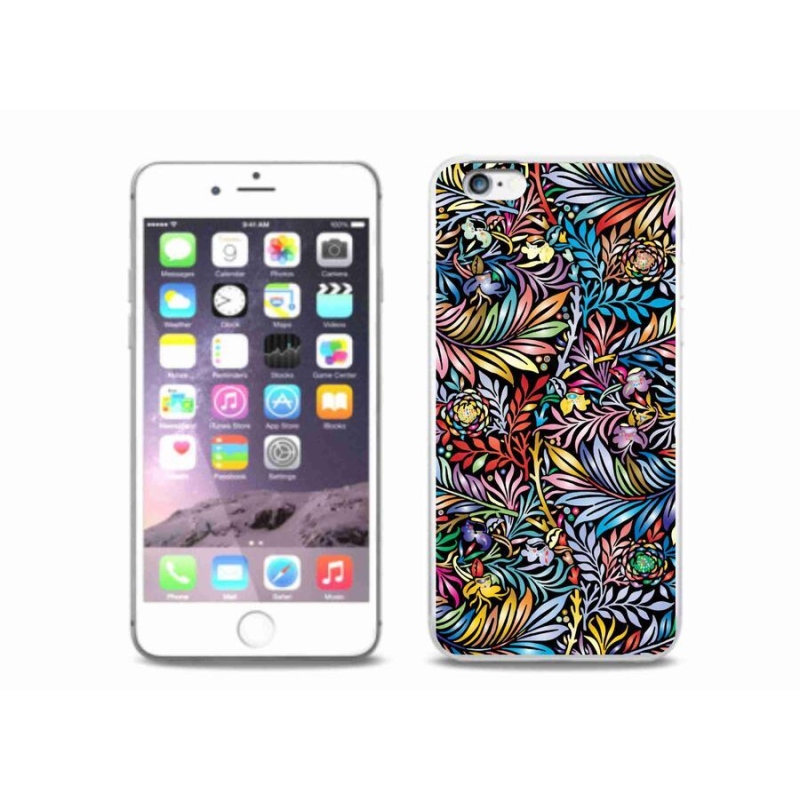 Gelový kryt mmCase na mobil iPhone 6/6S Plus - květiny 5