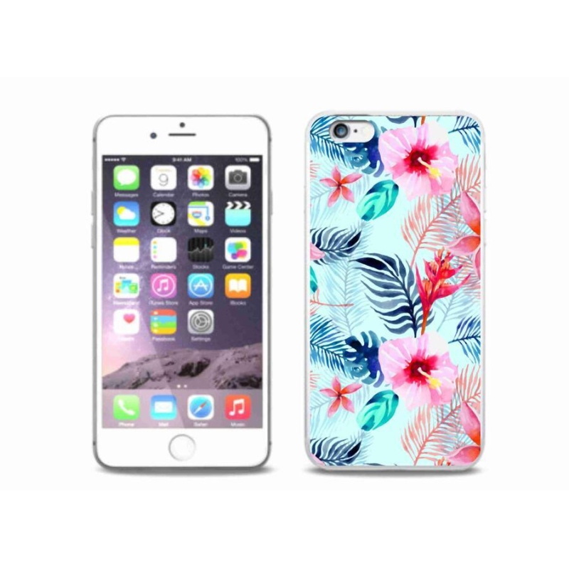 Gelový kryt mmCase na mobil iPhone 6/6S Plus - květiny
