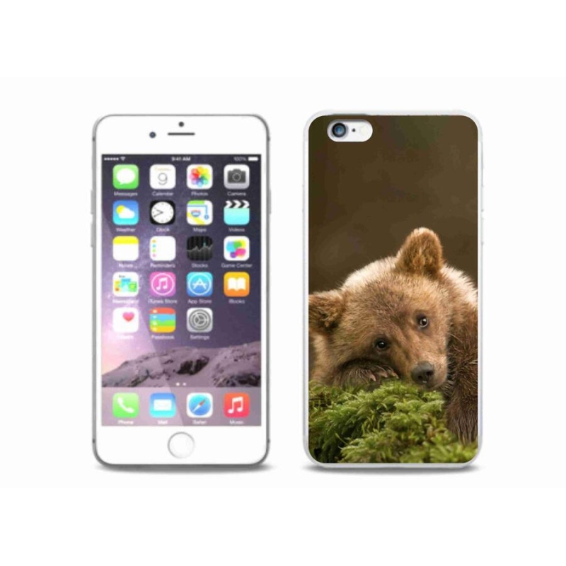 Gelový kryt mmCase na mobil iPhone 6/6S Plus - medvěd