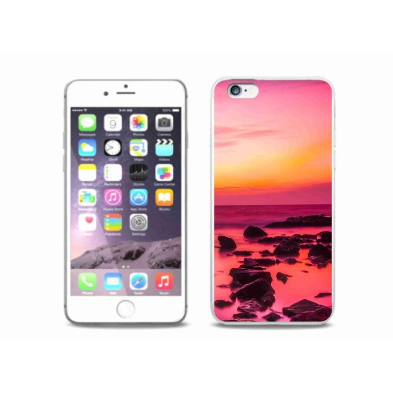 Gelový kryt mmCase na mobil iPhone 6/6S Plus - moře a záře