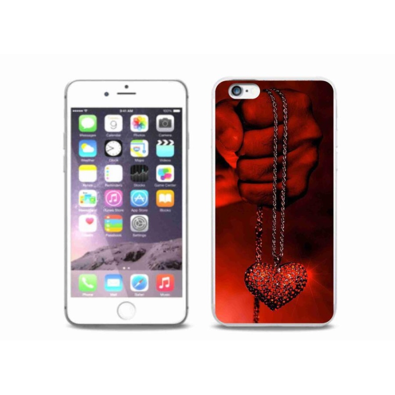 Gelový kryt mmCase na mobil iPhone 6/6S Plus - náhrdelník