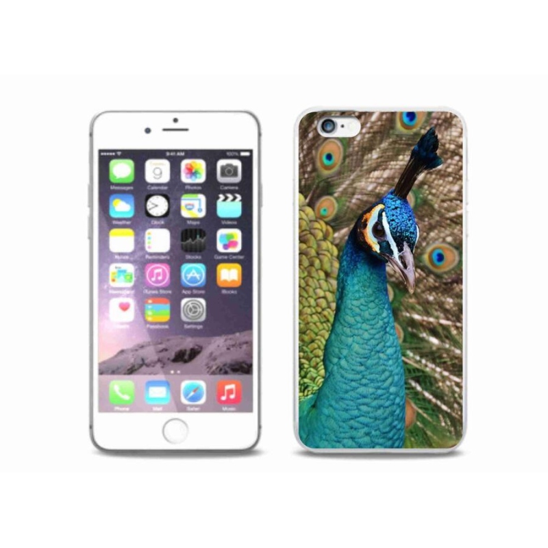 Gelový kryt mmCase na mobil iPhone 6/6S Plus - páv