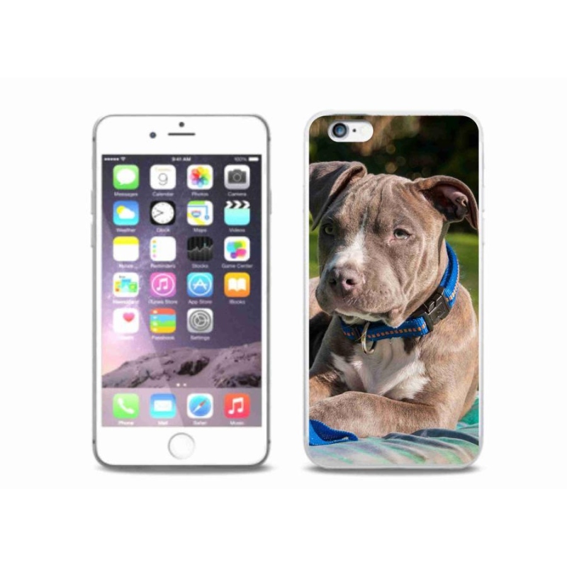 Gelový kryt mmCase na mobil iPhone 6/6S Plus - pitbull