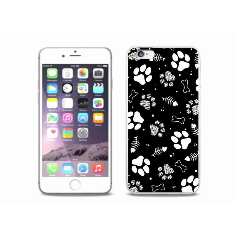 Gelový kryt mmCase na mobil iPhone 6/6S Plus - psí tlapky