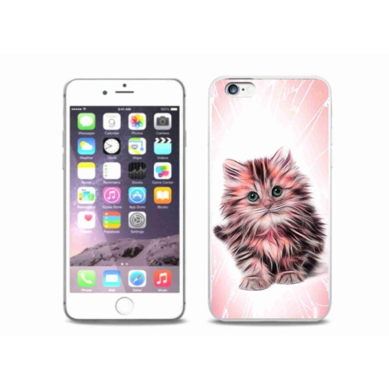 Gelový kryt mmCase na mobil iPhone 6/6S Plus - roztomilé kotě