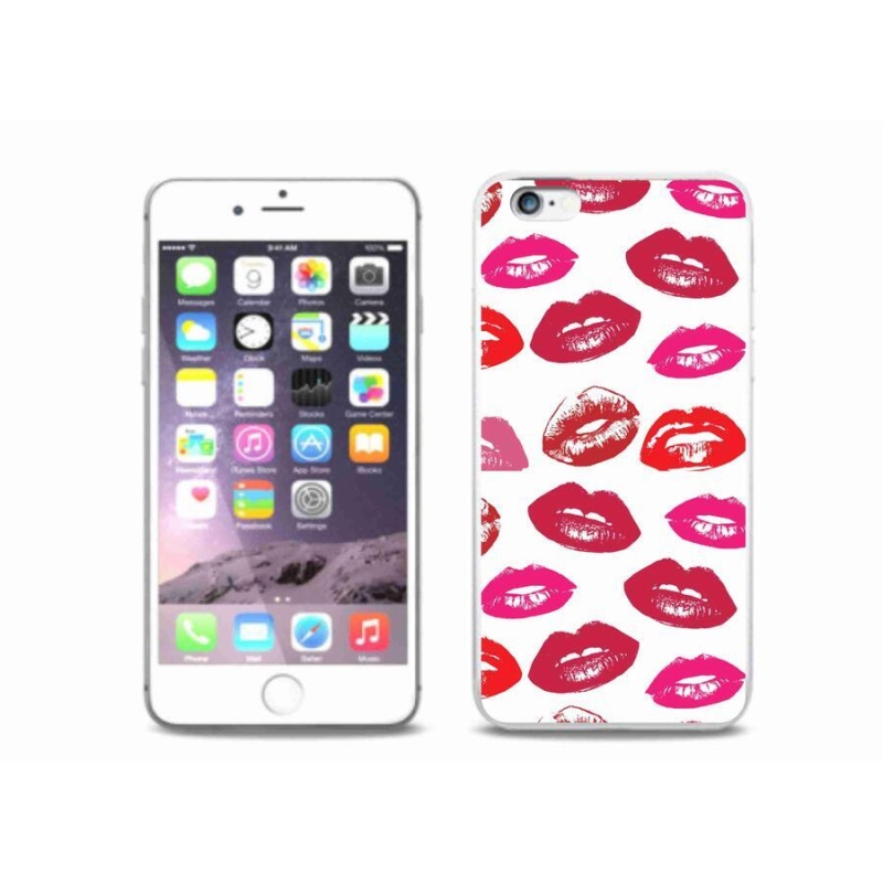 Gelový kryt mmCase na mobil iPhone 6/6S Plus - rty