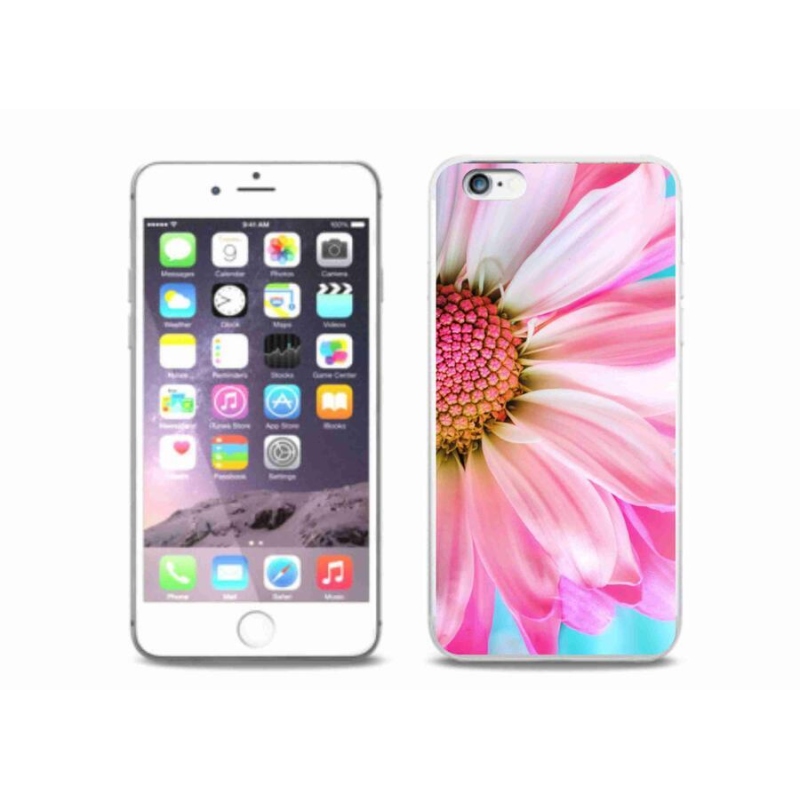Gelový kryt mmCase na mobil iPhone 6/6S Plus - růžová květina