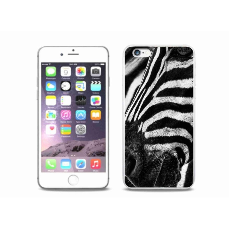 Gelový kryt mmCase na mobil iPhone 6/6S Plus - zebra