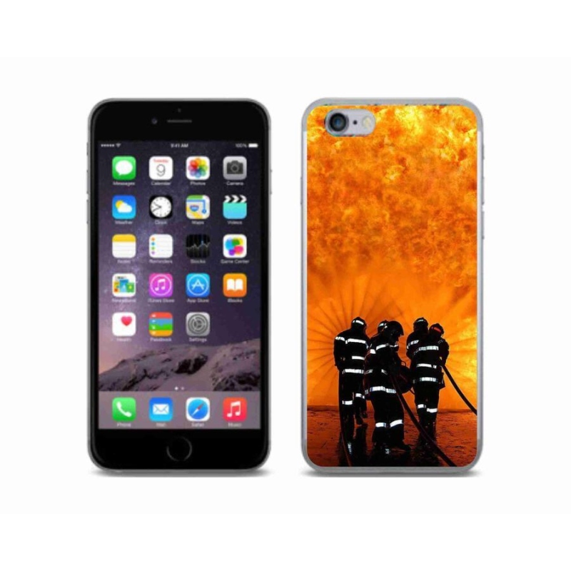 Gelový kryt mmCase na mobil iPhone 6/6S - požár