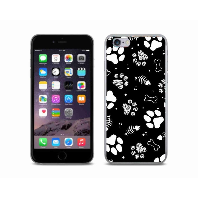 Gelový kryt mmCase na mobil iPhone 6/6S - psí tlapky