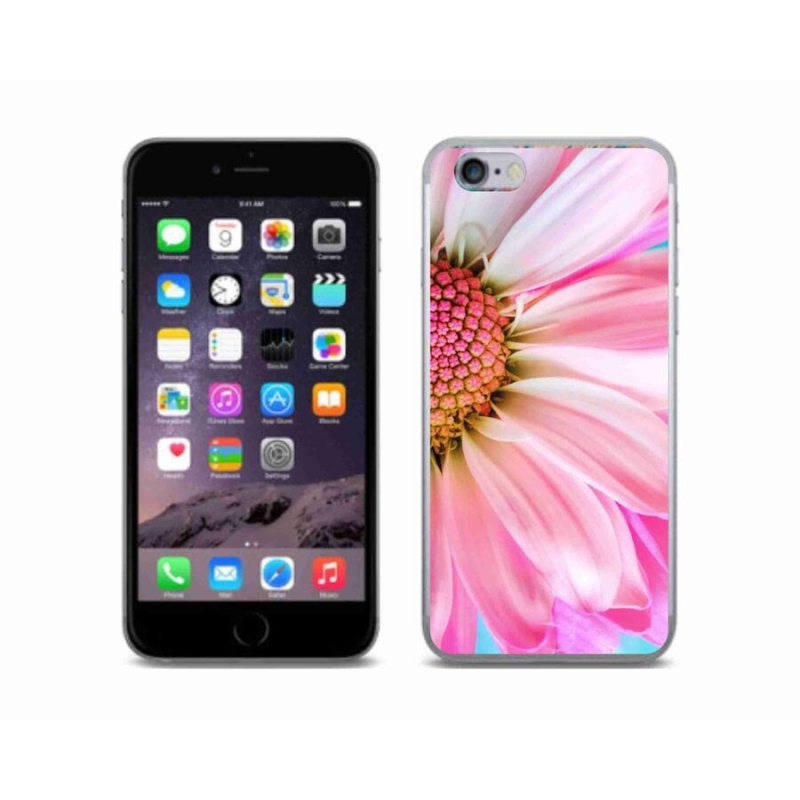 Gelový kryt mmCase na mobil iPhone 6/6S - růžová květina