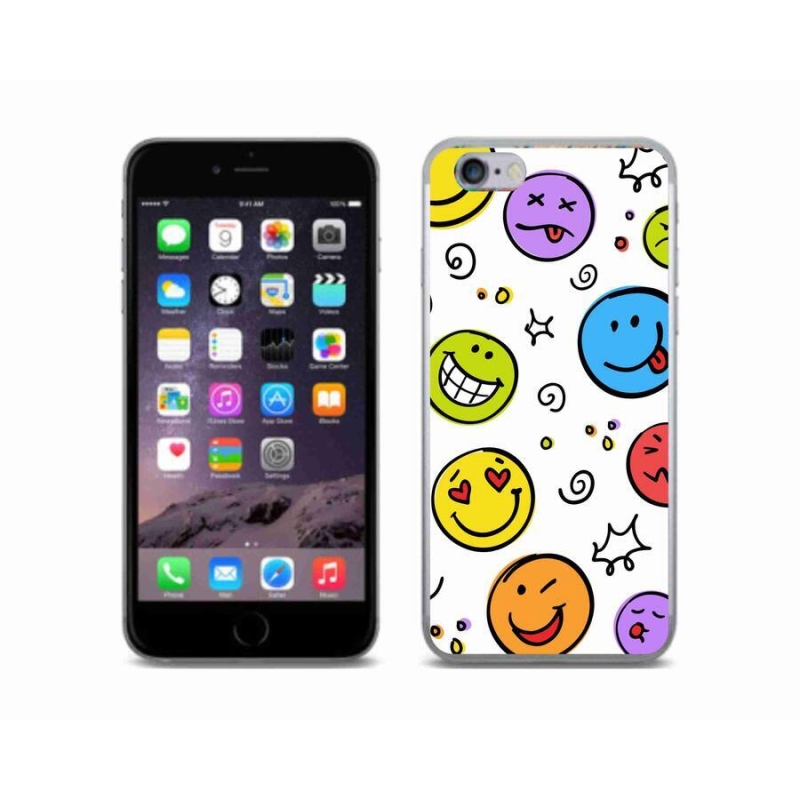 Gelový kryt mmCase na mobil iPhone 6/6S - smajlíci