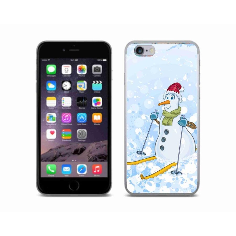 Gelový kryt mmCase na mobil iPhone 6/6S - sněhulák