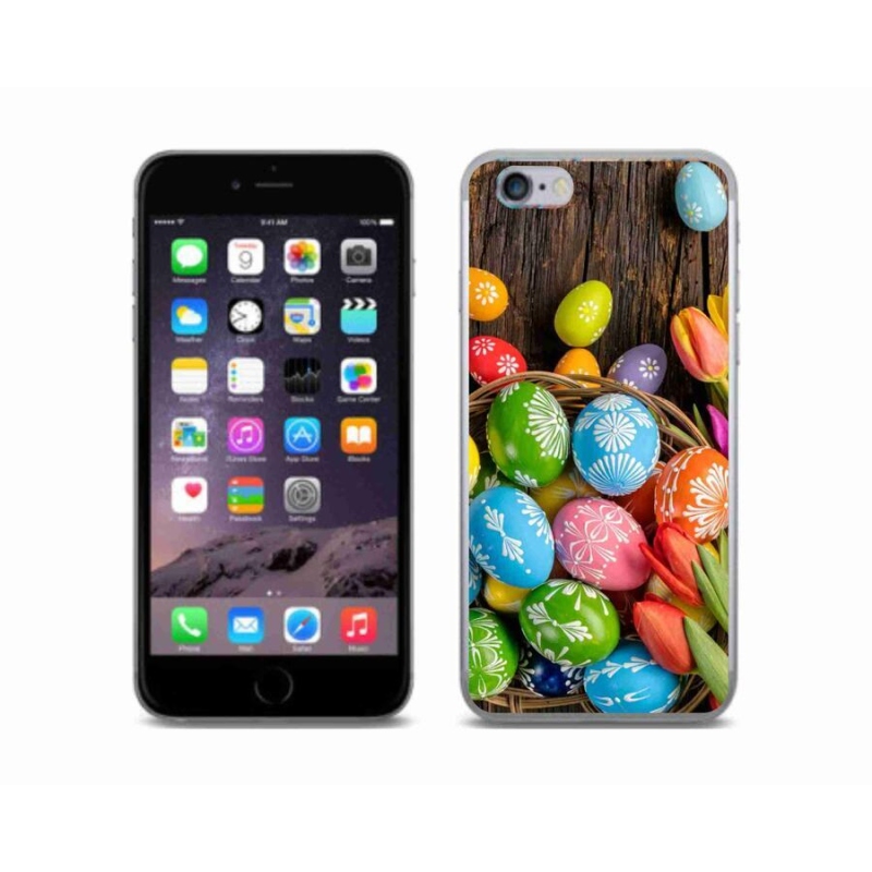 Gelový kryt mmCase na mobil iPhone 6/6S - velikonoční vajíčka