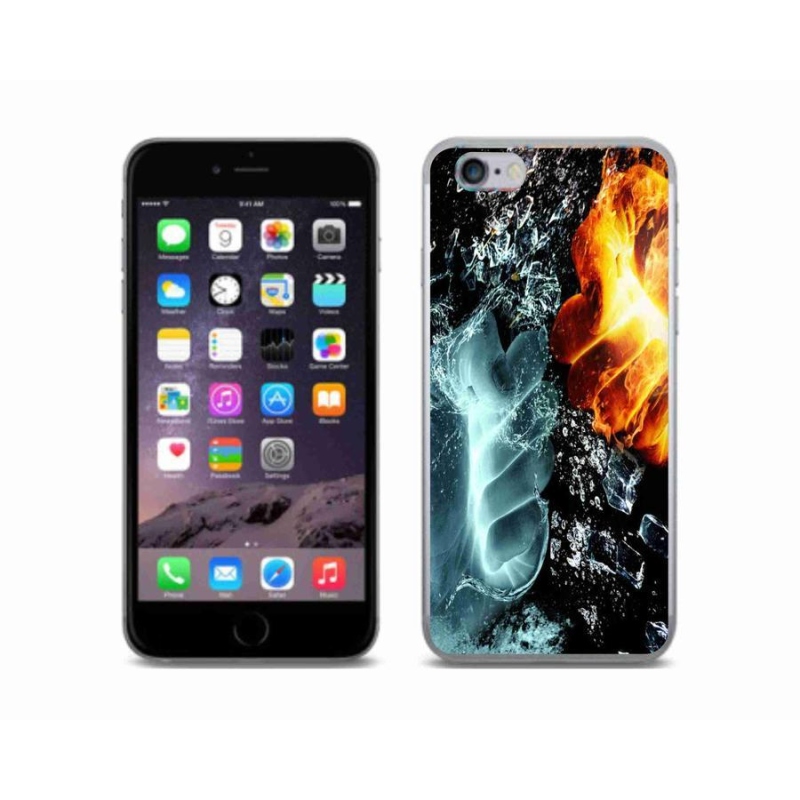 Gelový kryt mmCase na mobil iPhone 6/6S - voda a oheň