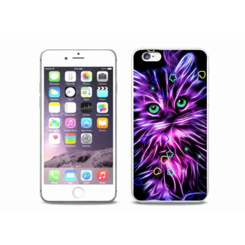 Gelový kryt mmCase na mobil iPhone 6 Plus/6S Plus - abstraktní kočka