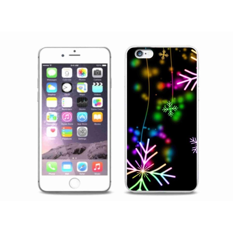 Gelový kryt mmCase na mobil iPhone 6 Plus/6S Plus - barevné vločky