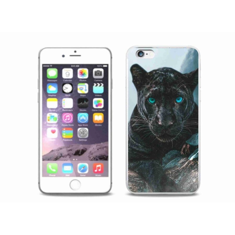 Gelový kryt mmCase na mobil iPhone 6 Plus/6S Plus - černý panter