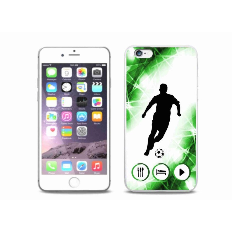 Gelový kryt mmCase na mobil iPhone 6 Plus/6S Plus - fotbalista