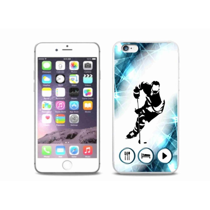 Gelový kryt mmCase na mobil iPhone 6 Plus/6S Plus - hokej 1