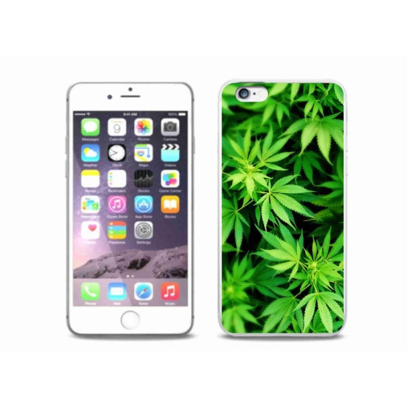 Gelový kryt mmCase na mobil iPhone 6 Plus/6S Plus - konopí 3