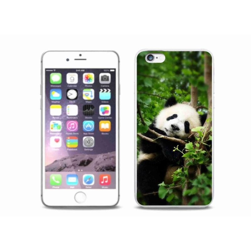 Gelový kryt mmCase na mobil iPhone 6 Plus/6S Plus - panda
