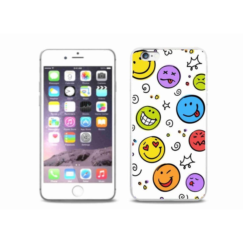 Gelový kryt mmCase na mobil iPhone 6 Plus/6S Plus - smajlíci