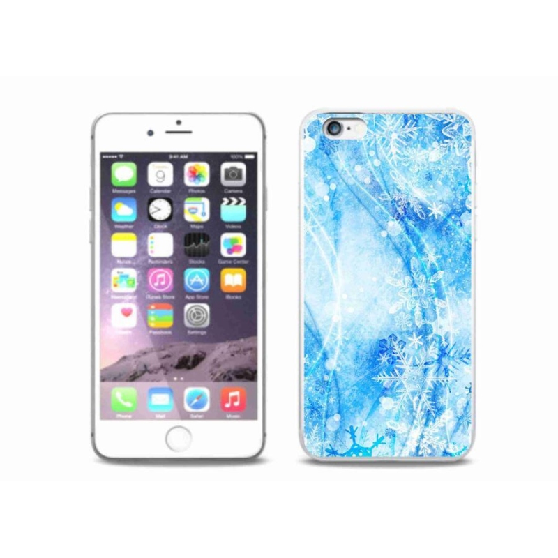 Gelový kryt mmCase na mobil iPhone 6 Plus/6S Plus - sněhové vločky