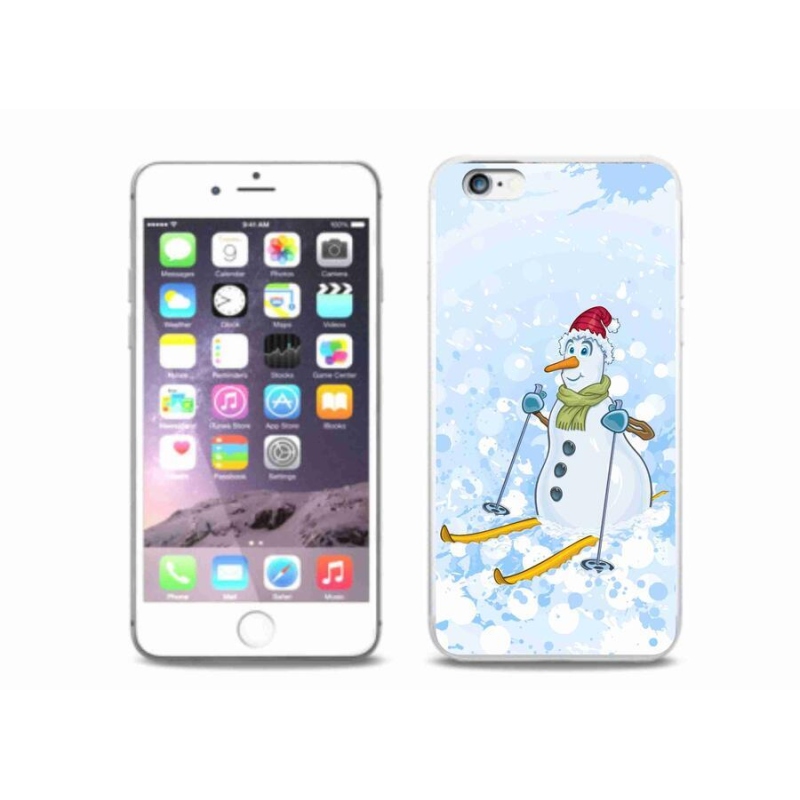 Gelový kryt mmCase na mobil iPhone 6 Plus/6S Plus - sněhulák