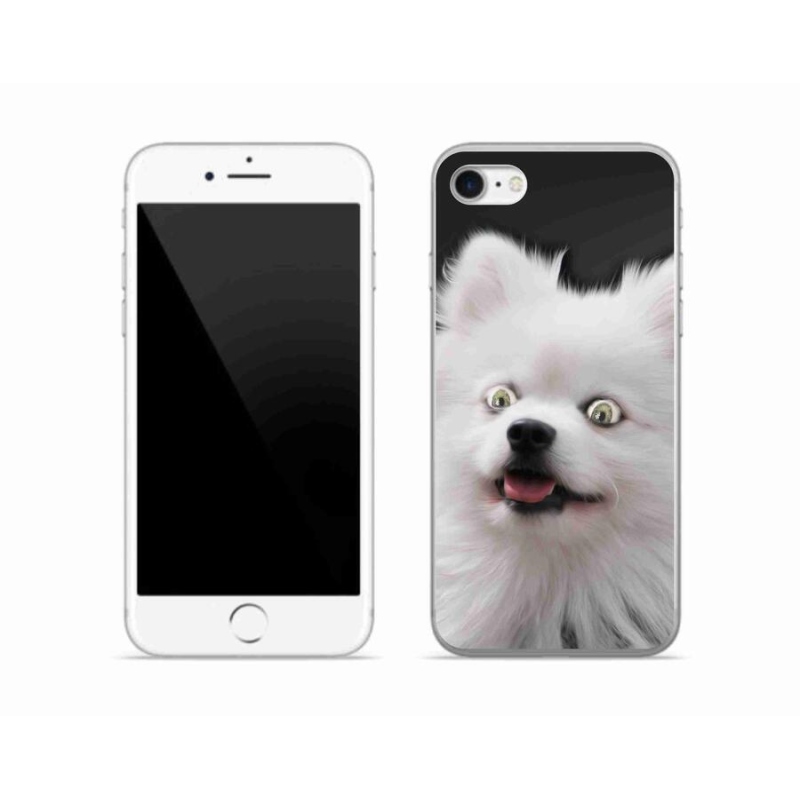 Gelový kryt mmCase na mobil iPhone 7 - bílý špic