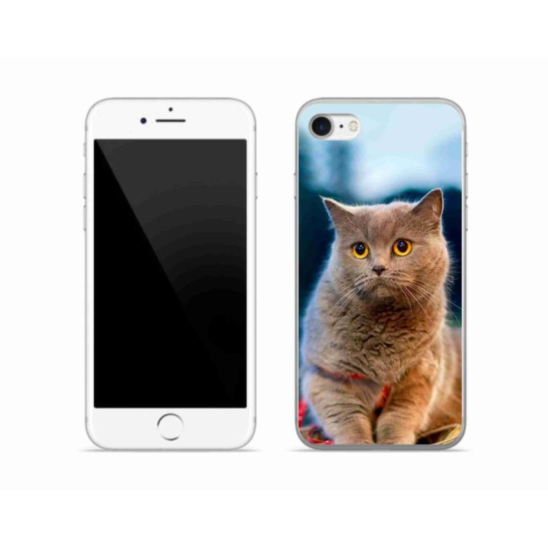Gelový kryt mmCase na mobil iPhone 7 - britská modrá 2