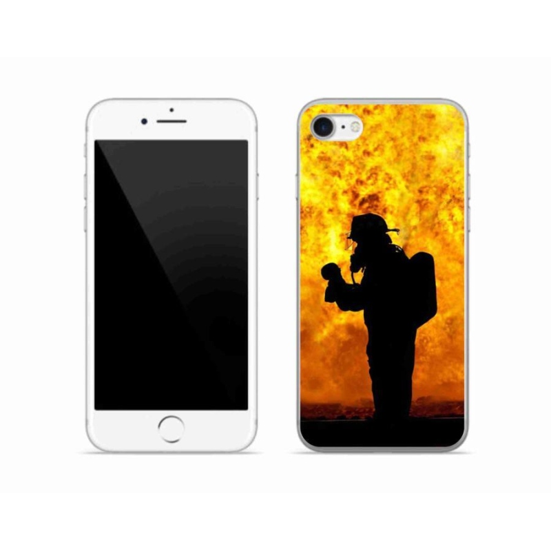 Gelový kryt mmCase na mobil iPhone 7 - hasič