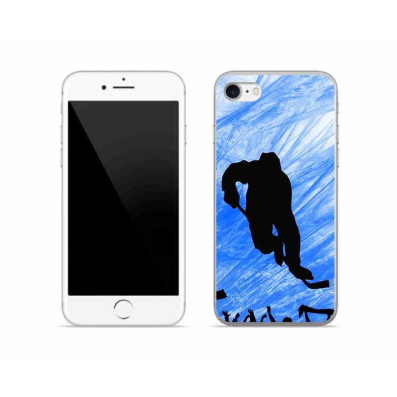 Gelový kryt mmCase na mobil iPhone 7 - hokejový hráč