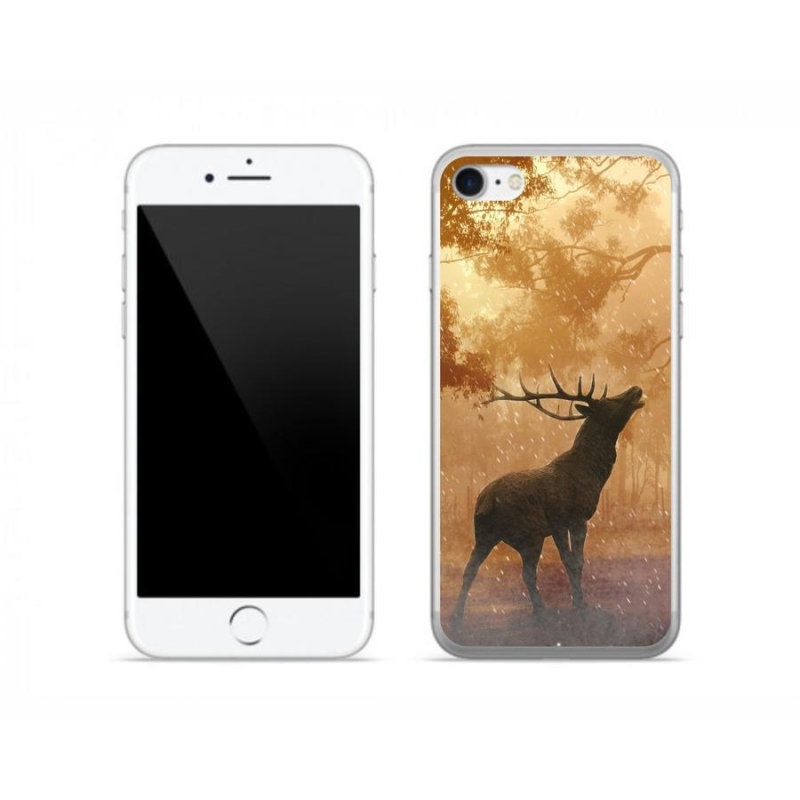 Gelový kryt mmCase na mobil iPhone 7 - jelen v říji
